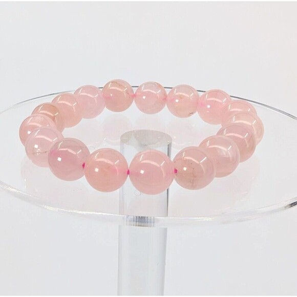 Set of 2 Bracelet Rose Quartz Amethyst Stone Bead Ethereal Mystical Celestial - Picture 6 of 9
